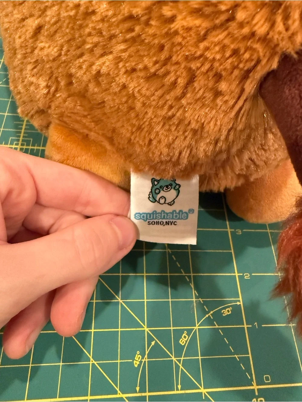 Plush Woolly Mammoth Stuffed Animal - Brown
